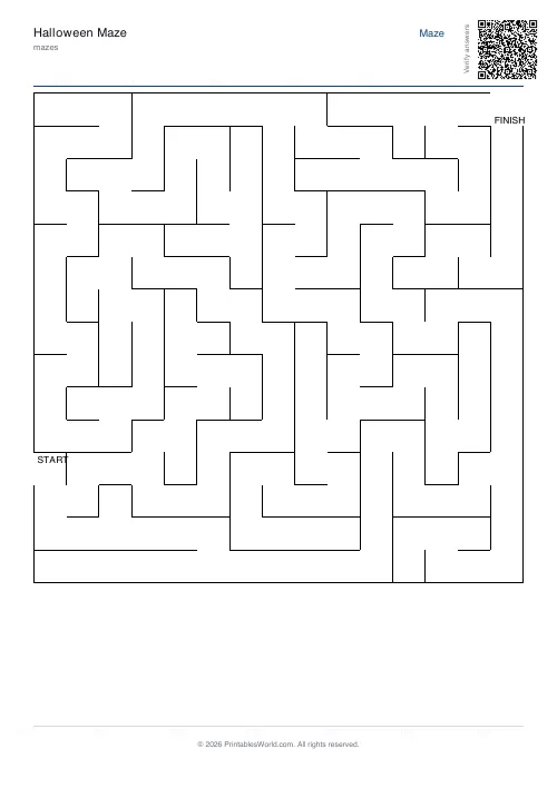 Free printable maze — Medium — PDF download