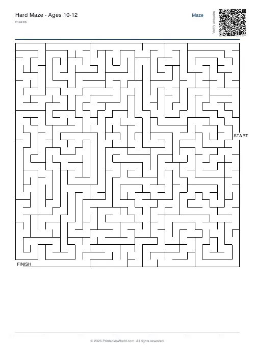 Free printable maze — 30×30 — PDF download