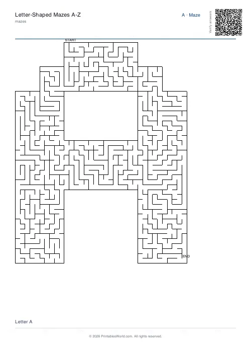 Free printable letter maze — 5 — PDF download