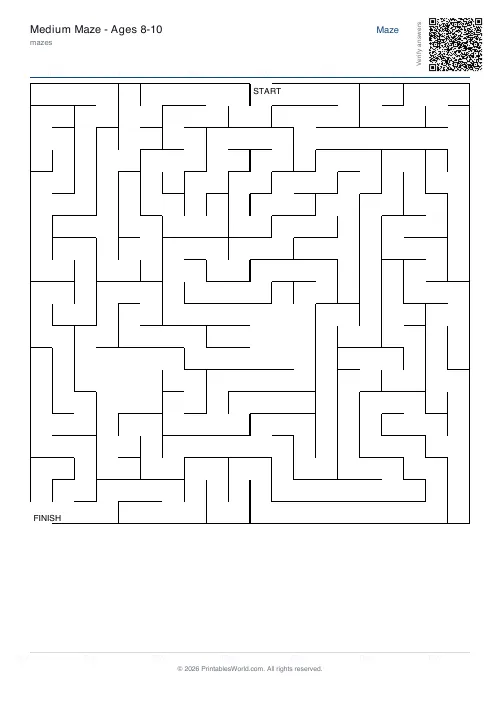 Free printable maze — Rooms — PDF download