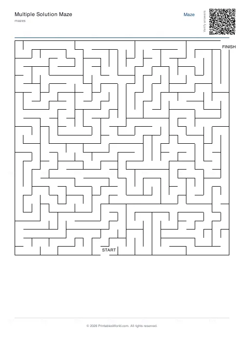 Free printable maze (Perfect), PDF download
