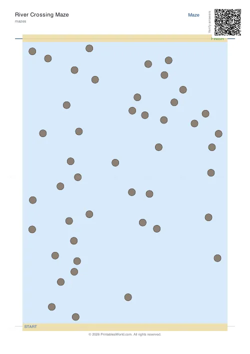 Free printable river crossing maze (45), PDF download