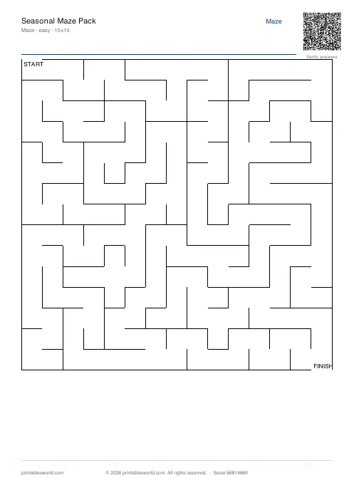 Free printable seasonal Maze Pack PDF — sheet 11