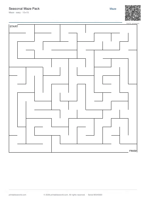 Free printable seasonal Maze Pack PDF — sheet 4