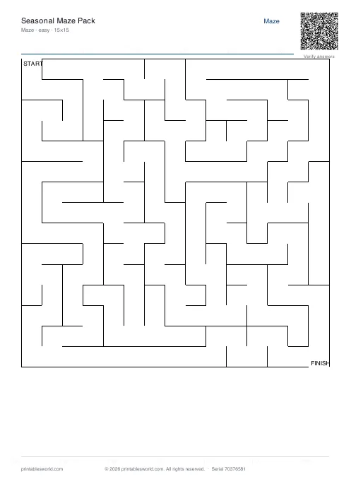 Free printable seasonal Maze Pack PDF — sheet 6