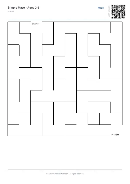 Free printable maze — Medium — PDF download