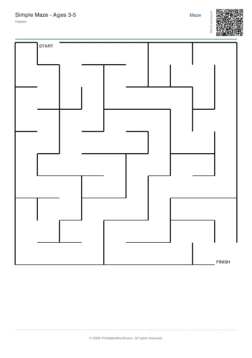 Free printable maze — Hard — PDF download