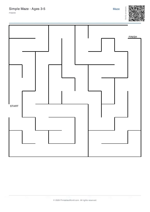 Free printable maze — 10×10 — PDF download