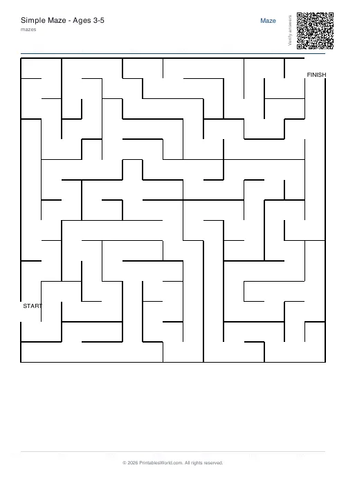 Free printable maze — 15×15 — PDF download