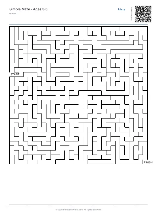 Free printable maze — 30×30 — PDF download