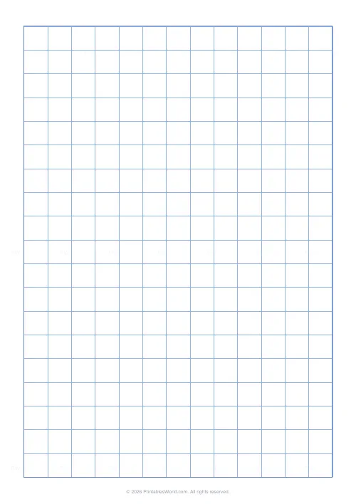 Free printable graph paper (Blue), PDF download