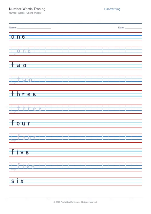 Free printable handwriting practice (Stroke arrows), PDF download