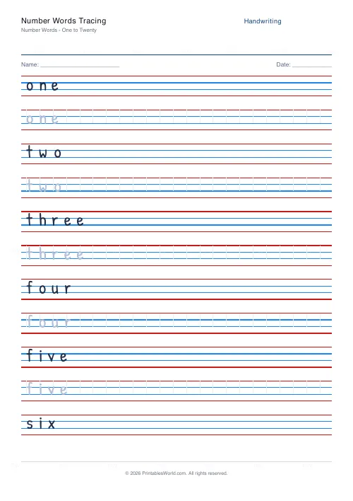 Free printable handwriting practice (Patrick Hand), PDF download