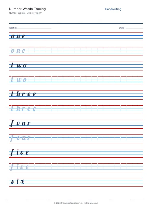 Free printable handwriting practice (Lobster (cursive)), PDF download