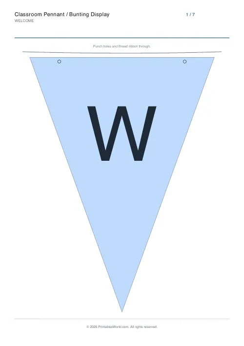 Free printable party banner / bunting — PDF download