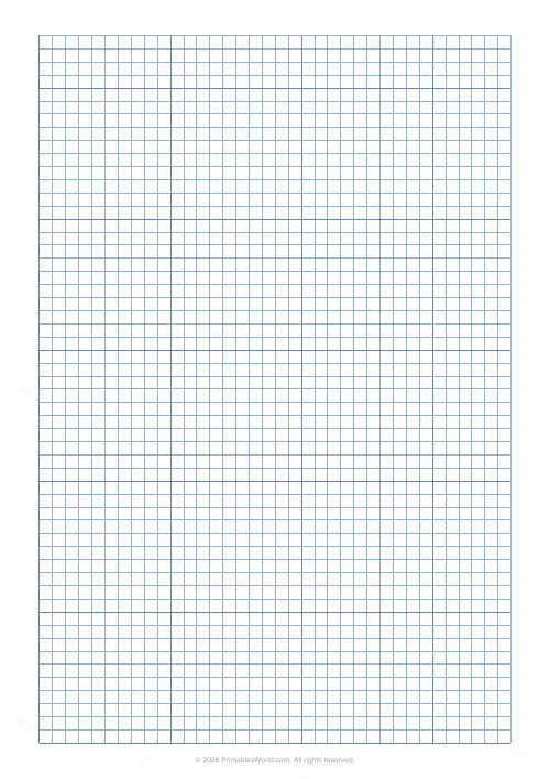 Free printable graph paper (Blue), PDF download