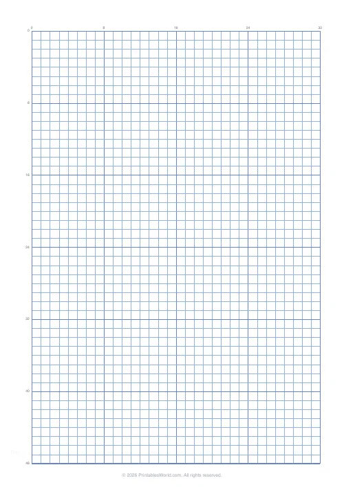 Free printable graph paper — Blue — PDF download