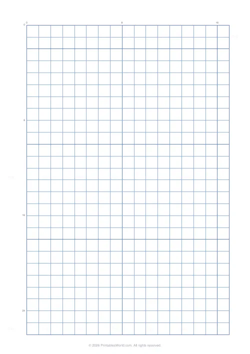 Free printable graph paper (Blue), PDF download
