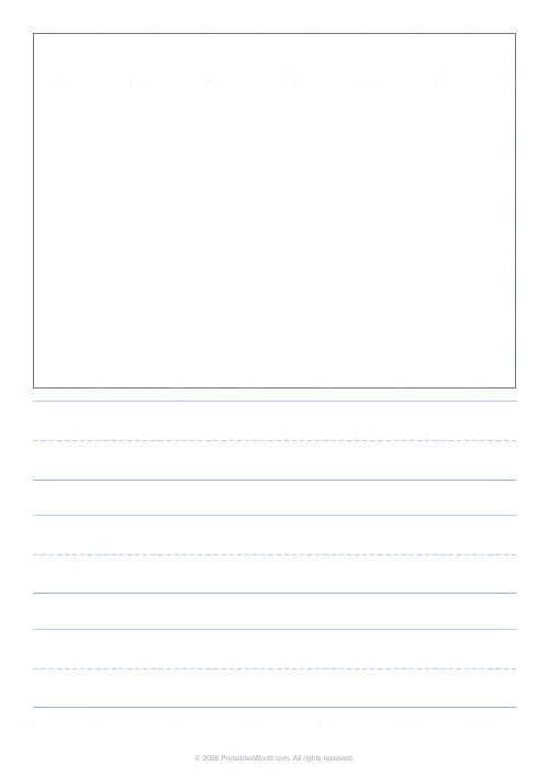 Free printable primary story paper (3 rows), PDF download
