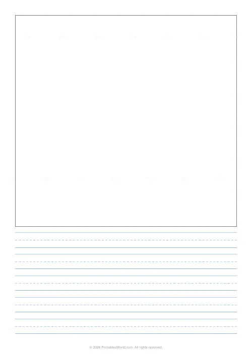 Free printable primary story paper (Large (65%)), PDF download
