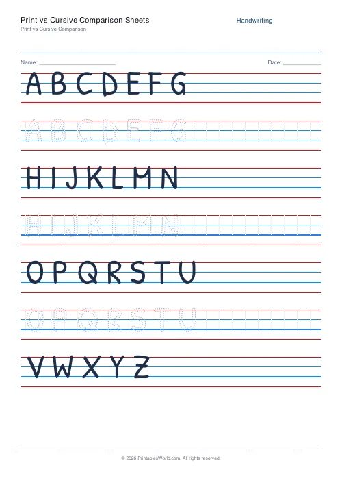 Free printable handwriting practice (Patrick Hand), PDF download