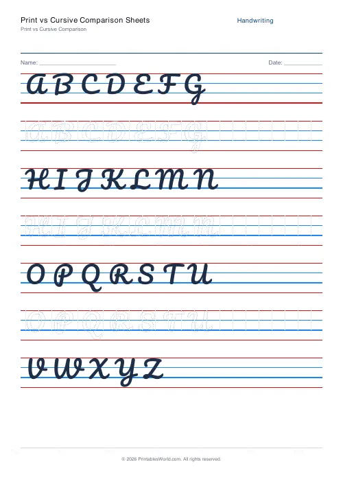 Free printable handwriting practice (Pacifico (cursive)), PDF download