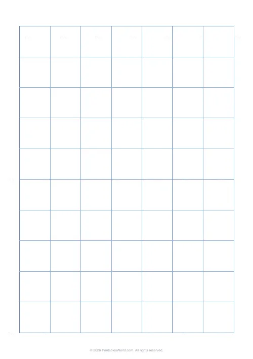 Free printable graph paper (Blue), PDF download