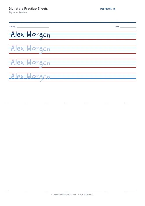 Free printable handwriting practice (Schoolbell), PDF download