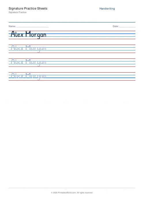 Free printable handwriting practice (Patrick Hand), PDF download