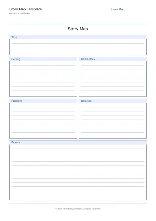 Free printable story map organiser — Omit — PDF download