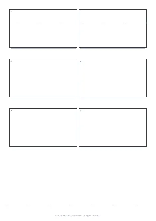 Free printable storyboard template — PDF download