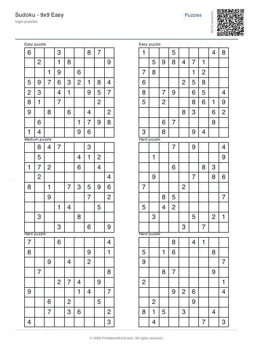 Free printable sudoku puzzle (Mixed), PDF download
