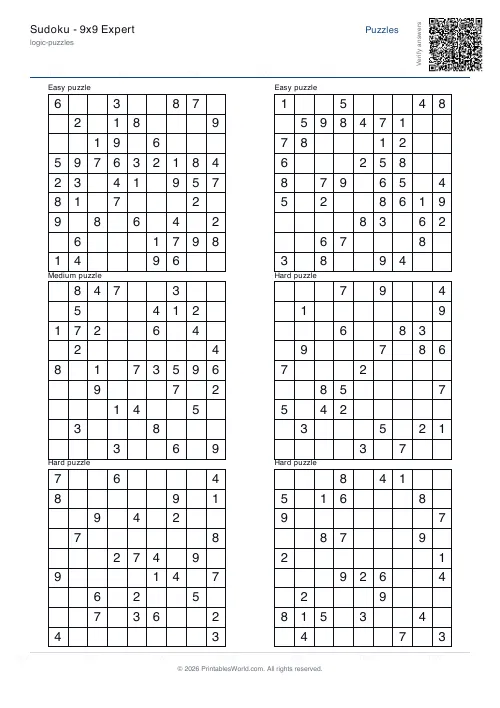 Free printable sudoku puzzle — Mixed — PDF download