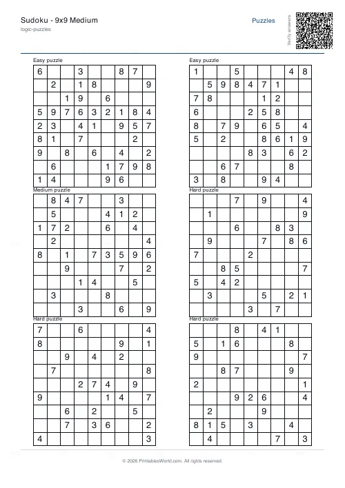 Free printable sudoku puzzle (Mixed), PDF download