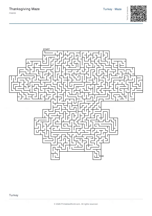 Free printable seasonal shaped maze (Small cells), PDF download