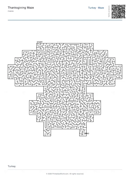 Free printable seasonal shaped maze (Tiny cells), PDF download