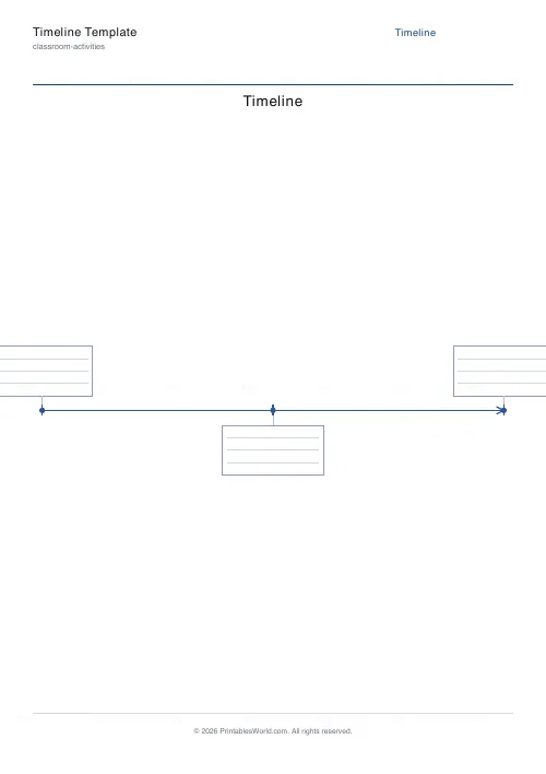 Free printable blank timeline (3), PDF download