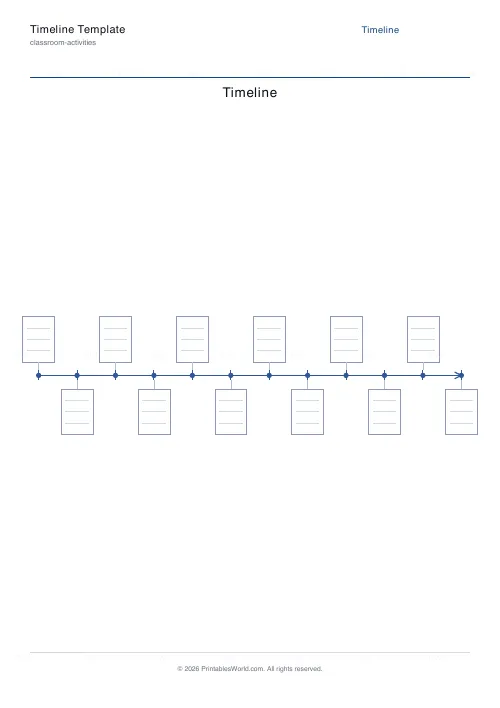 Free printable blank timeline (12), PDF download