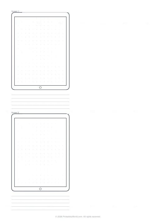 Free printable wireframe paper (Tablet), PDF download