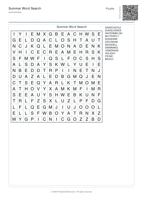 Free printable word search puzzle — With diagonals — PDF download